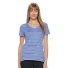 Croft & Barrow, Women's &reg; Essential V-neck Tee, Size: Small, Blue (navy)