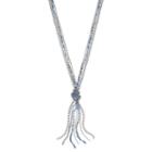 Simply Vera Vera Wang Blue Beaded Long Knotted Multi Strand Necklace, Women's