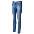 Women's Sonoma Goods For Life&trade; Faded Skinny Jeans, Size: 14 Short, Dark Blue