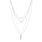 Simply Vera Vera Wang Bar Layered Necklace, Women's, Silver