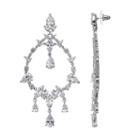 Jennifer Lopez Red Carpet Ready Cubic Zirconia Chandelier Earrings, Women's, Silver