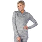Women's Pl Movement By Pink Lotus Cowl Neck Pullover Top, Size: Medium, Grey