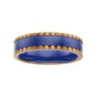 Yellow Ion-plated Stainless Steel & Blue Ceramic Band - Men, Size: 12