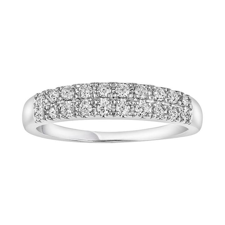 Simply Vera Vera Wang 1/3 Carat T.w. Diamond 14k White Gold Wedding Ring, Women's, Size: 5.50