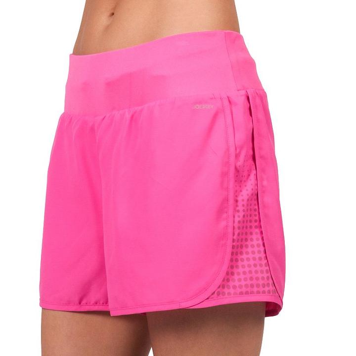 Women's Jockey Sport Reflective Running Shorts, Size: Large, Brt Red