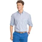 Men's Izod Essential Classic-fit Checked Button-down Shirt, Size: Medium, Blue Other