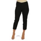 Women's Harve Benard Millennium Classic Fit Pull-on Crop Pants, Size: 2, Black