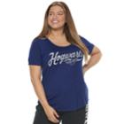 Juniors' Plus Size Harry Potter Hogwarts High-low Graphic Tee, Teens, Size: 1xl, Blue