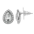 Lc Lauren Conrad Halo Teardrop Nickel Free Stud Earrings, Women's, Silver