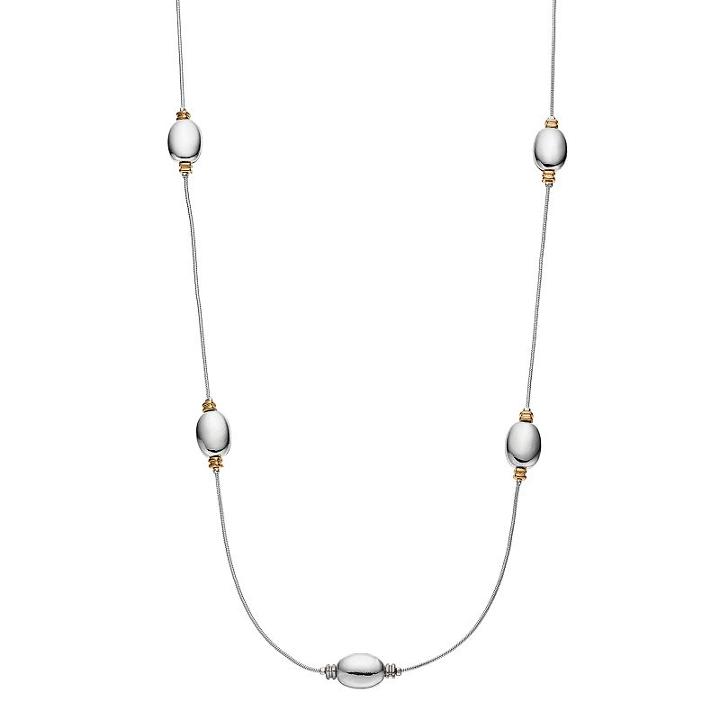 Napier Two Tone Long Oval Station Snake Chain Necklace, Women's, Multicolor