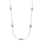 Napier Two Tone Long Oval Station Snake Chain Necklace, Women's, Multicolor