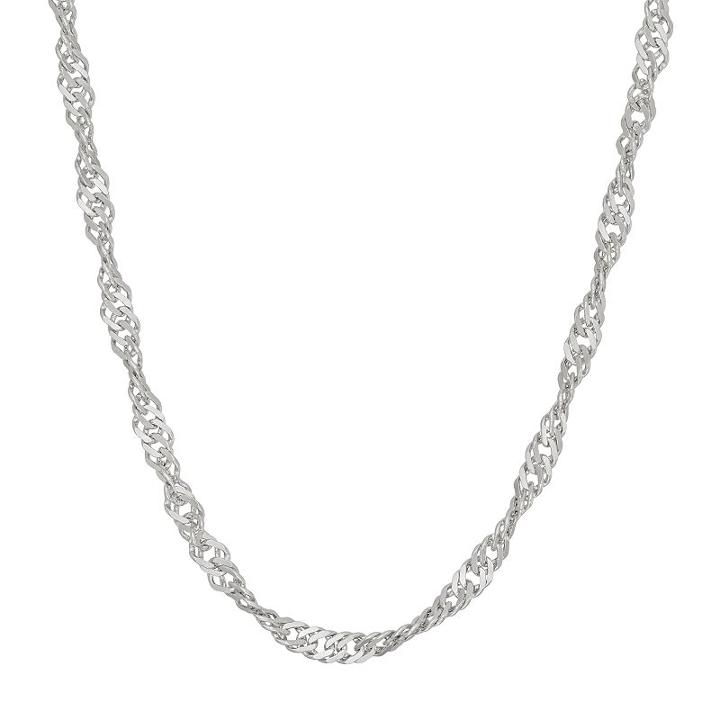 Sterling Silver Disco Chain Necklace - 24 In, Women's, Size: 24, Grey