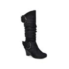 Journee Collection Irene Women's Wedge Boots, Girl's, Size: 7 Wc, Black