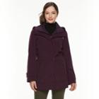 Women's Gallery Hooded Lined Anorak Rain Jacket, Size: Xl, Purple