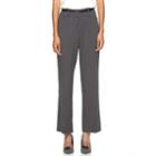 Women's Apt. 9&reg; Modern Fit Belted Dress Pants, Size: 16 T/l, Grey