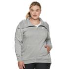 Plus Size Nike Funnel Neck Fleece Jacket, Women's, Size: 1xl, Grey