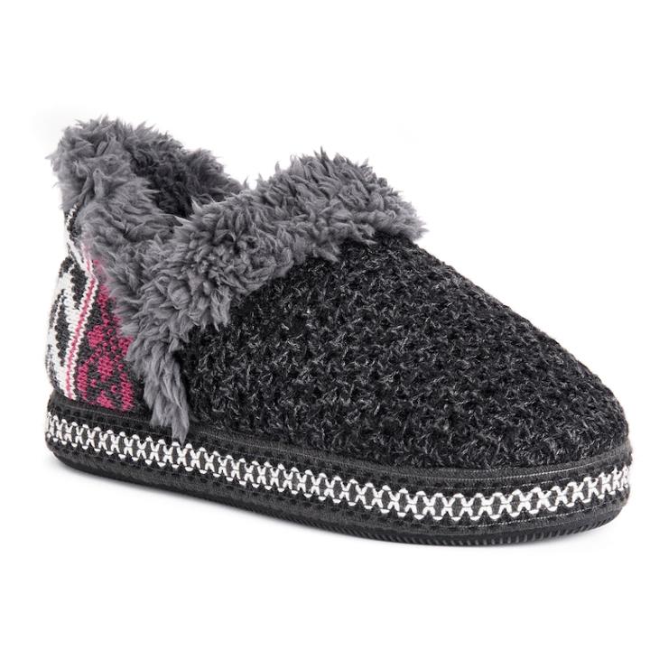 Women's Muk Luks Magdalena Knit Slippers, Size: Small, Black