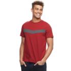 Men's Urban Pipeline&reg; Cheveron Colorblock Tee, Size: Medium, Med Red