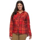 Plus Size Columbia Wildscape Flannel Plaid Roll-tab Shirt, Women's, Size: 2xl, Pink Other