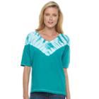 Women's Columbia Daisy Fields Tie-dye V-neck Tee, Size: Xs, Green Oth