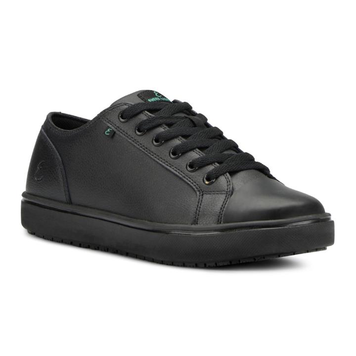 Emeril Canal Women's Water Resistant Leather Work Sneakers, Size: 8.5 Wide, Black