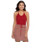 Juniors' Candie's&reg; Knit Halter Midi Dress, Girl's, Size: Small, Red Other