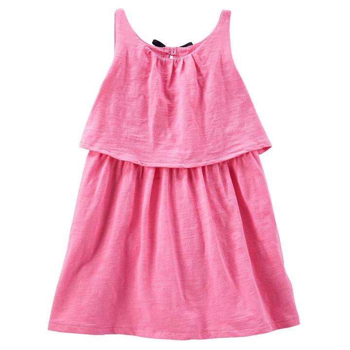 Girls 4-8 Oshkosh B'gosh&reg; Tiered Tunic Tank Top, Girl's, Size: 7, Pink