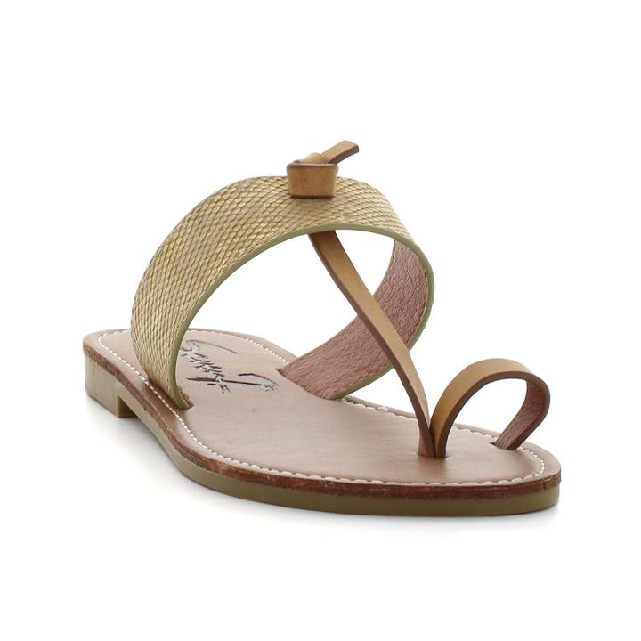 Seven7 St. Tropez Women's Sandals, Girl's, Size: 11, Beig/green (beig/khaki)