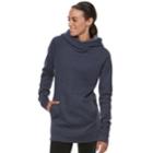 Women's Tek Gear&reg; Hooded Fleece Tunic, Size: Large, Dark Blue