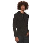 Men's Urban Pipeline&reg; Hooded Henley Sweater, Size: Large, Black
