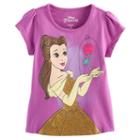Disney's Beauty And The Beast Belle Girls 4-6x Glittery Graphic Tee, Size: 6, Purple Oth