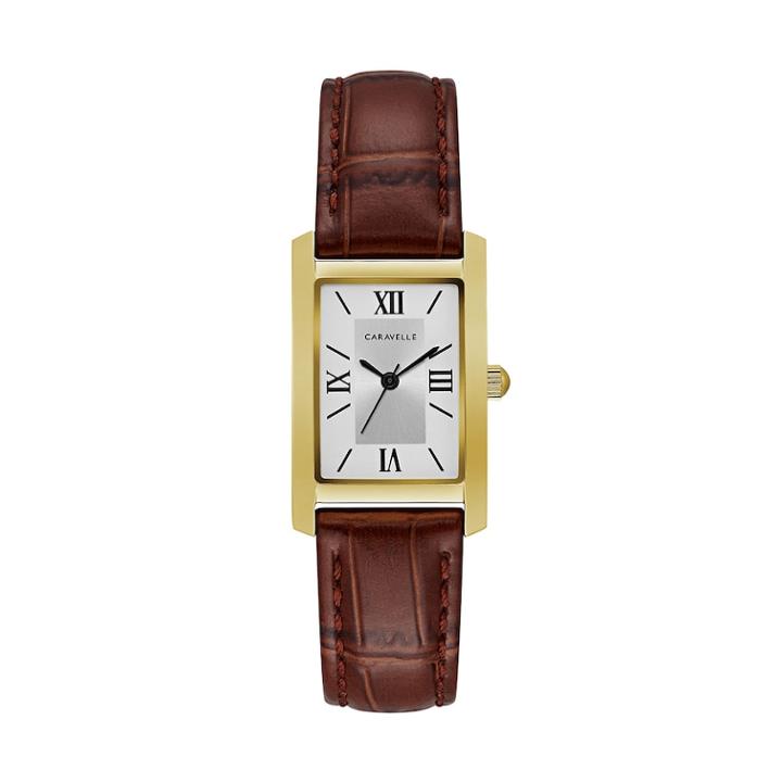 Caravelle Women's Classic Leather Watch - 44l234, Size: Medium, Brown