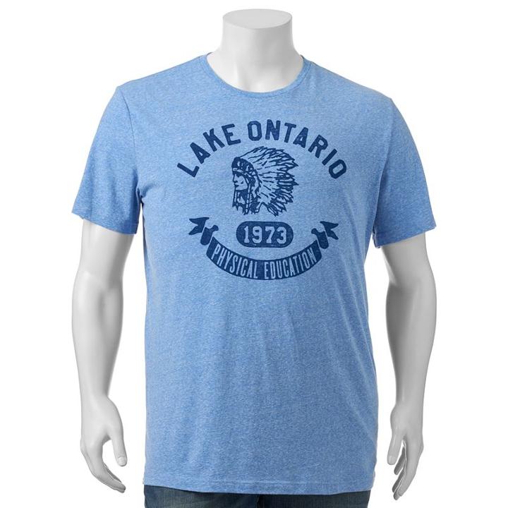 Big & Tall Sonoma Goods For Life&trade; Lake Ontario Physical Education Tee, Men's, Size: 2xb, Blue (navy)