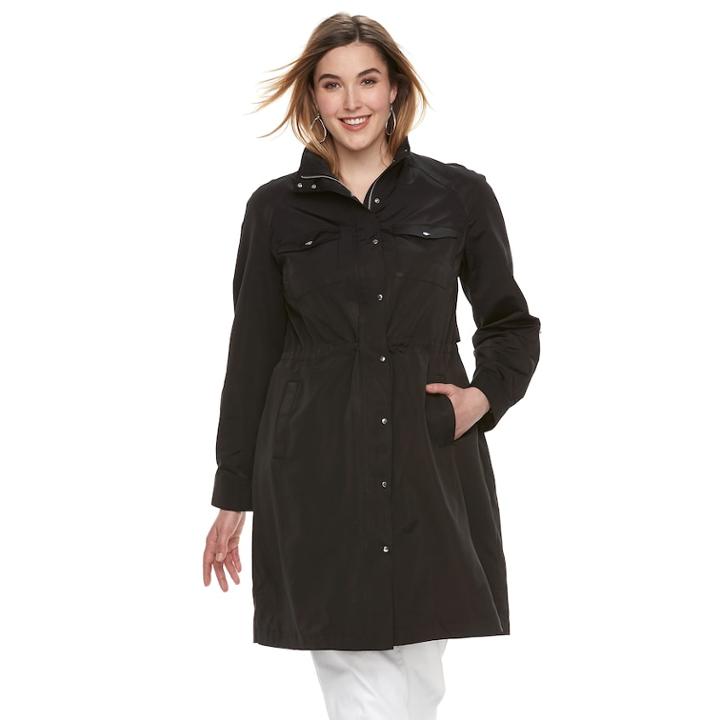 Plus Size Apt. 9&reg; Soft Anorak Jacket, Women's, Size: 2xl, Black