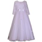 Girls 7-16 & Plus Size Bonnie Jean Sequin Daisy 3/4-sleeve Dress, Size: 8, White