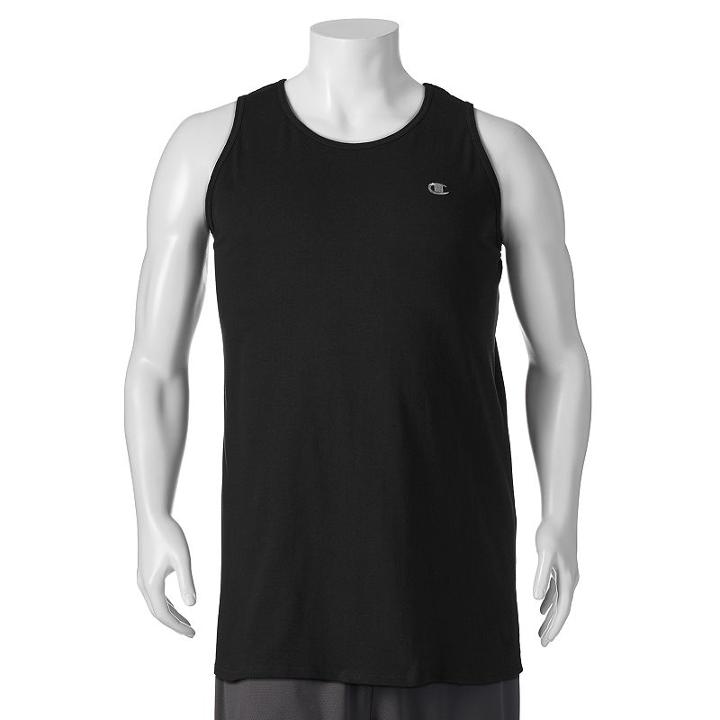 Big & Tall Champion Ringer Tank Top, Men's, Size: Xxl Tall, Black