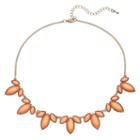 Mudd&reg; Orange Marquise Stone Necklace, Women's, Pink Other
