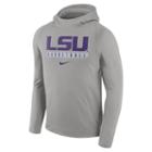 Men's Nike Lsu Tigers Basketball Fleece Hoodie, Size: Large, Grey Other