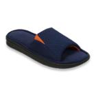 Dearfoams Men's Mesh Slide Slippers, Size: Large, Blue Other