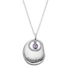 Sentimental Expressions Sterling Silver Cubic Zirconia Grandma Necklace, Women's, Size: 18, White
