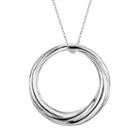 Sterling Silver Twisted Circle Pendant, Women's, Size: 18, Grey