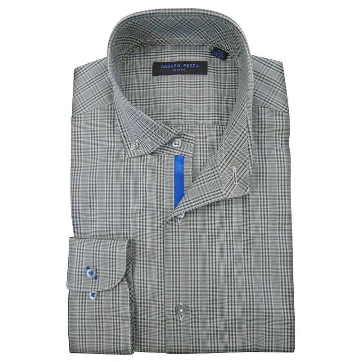Men's Andrew Fezza Slim-fit Comfort Flex Collar Dress Shirt, Size: 16.5, Grey Other
