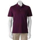 Men's Grand Slam Regular-fit Striped Performance Golf Polo, Size: Large, Purple Oth