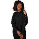 Women's Soybu Peek Long Sleeve Tunic, Size: Large, Black