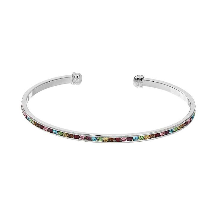 City Rox Multicolor Cubic Zirconia Cuff Bracelet, Women's
