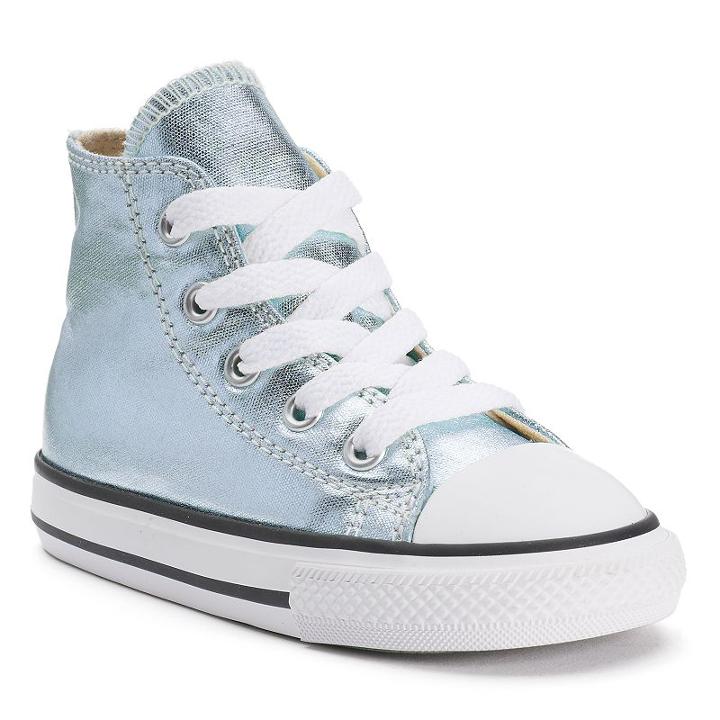Toddler Converse Chuck Taylor All Star Metallic High-top Sneakers, Kids Unisex, Size: 2t, Lt Green