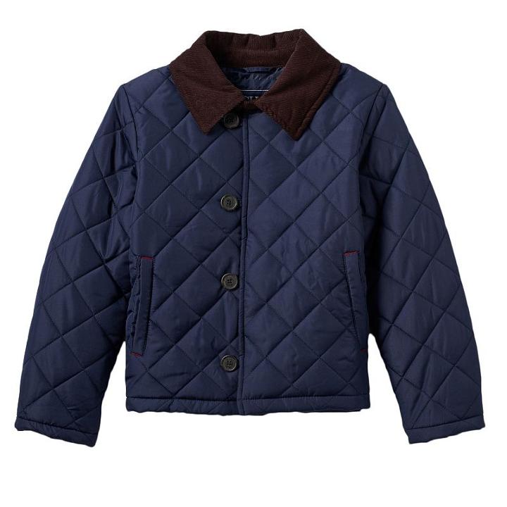 Boys 4-7 Chaps Corduroy Collar Quilted Jacket, Boy's, Size: 4, Blue (navy)