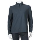 Men's Croft & Barrow&reg; Classic-fit Mockneck Quarter-zip Pullover, Size: Small, Dark Blue