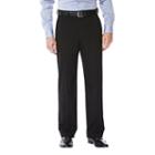Men's J.m. Haggar Premium Classic-fit Flat-front Stretch Suit Pants, Size: 44x29, Black