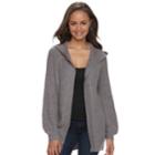 Juniors' Mudd&reg; Bishop Sleeve Hooded Cardigan, Teens, Size: Xs, Med Grey